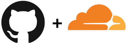 GitHub Cloudflare logos